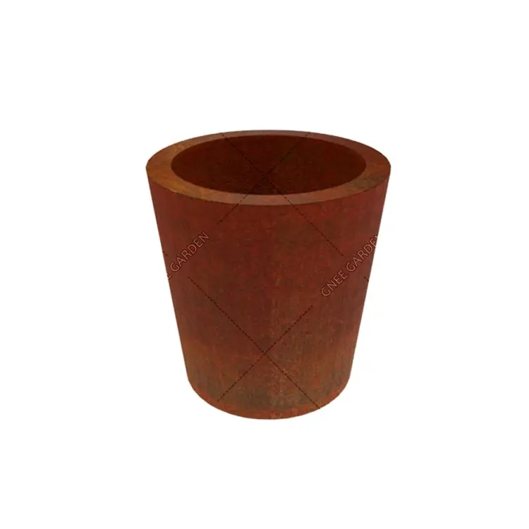 Vasos de aço Coreten para plantadores de plantas, vasos de metal personalizados para jardim ao ar livre, vasos grandes de aço Corten para plantas de flores