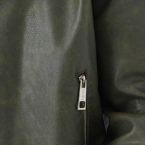 Chaqueta de Cuero para Hombre, Colección de Invierno, Cómoda, Suave, Estilo Urbano, Logotipo Frontal Personalizado, Transpirable, Impermeable, Cortavientos, de Algodón - Product Image 6