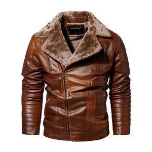 Nuevo invierno cálido cuero genuino piel de oveja chaqueta de lona hombres moda motocicleta Parka impermeable transpirable - Product Image 5