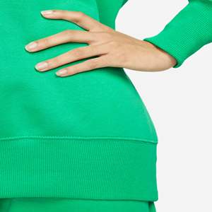 Sudadera holgada acanalada para mujer, con cuello redondo, 80% Algodón, 20% poliéster reciclado, lana, puños acanalados y dobladillo, color verde Aqua - Product Image 4