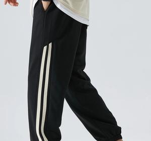 OEM Pantalon de survêtement en coton polaire à coutures latérales contrastées avec cordon de serrage à la taille pour hommes Pantalon personnalisé pour hommes - Product Image 5