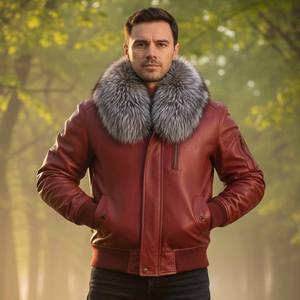 Blouson de moto en cuir pour homme, style décontracté d'été respirant, avec capuche - Product Image 2