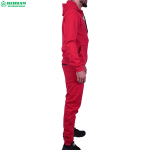 Sudadera con capucha transpirable de peso pesado con cremallera, ropa deportiva, chándal informal, pantalones de chándal con cordón, para gimnasio, invierno - Product Image 4