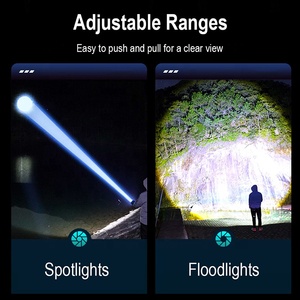 Linterna Súper Brillante <span class=keywords><strong>de</strong></span> 1600LM <span class=keywords><strong>para</strong></span> Exteriores, Linterna Táctica Recargable <span class=keywords><strong>de</strong></span> <span class=keywords><strong>Alta</strong></span> Potencia, Largo Alcance con Salida <span class=keywords><strong>de</strong></span> Energía, Linterna LED con Zoom - Product Image 2