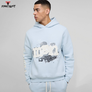 Pantalon de survêtement à capuche 100% coton épais survêtements respirants de haute qualité pour hommes motif solide vêtements d'hiver écologiques - Product Image 3