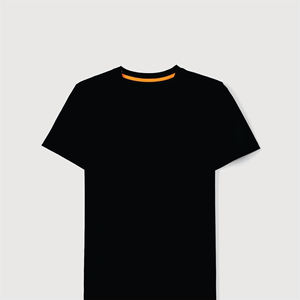 เสื้อยืดสีดำเรียบง่ายสำหรับผู้ชาย แขนสั้น ผ้าฝ้ายนุ่ม สวมใส่สบาย เหมาะสำหรับใส่ในชีวิตประจำวัน สไตล์สตรีทแวร์ - Product Image 2