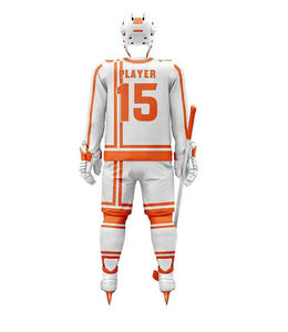 Maillot et short de hockey sur glace personnalisés de haute qualité OEM Vêtements de sport 100% polyester Uniforme de hockey sur glace fabriqué au Pakistan - Product Image 2