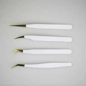 Pinzas para Pestañas Antimagnéticas de Alta Calidad, Puntas de Fibra, Punta Suave, Acero Inoxidable, Empaque Personalizado, Multi-Pieza de Alta Gama - Product Image 2