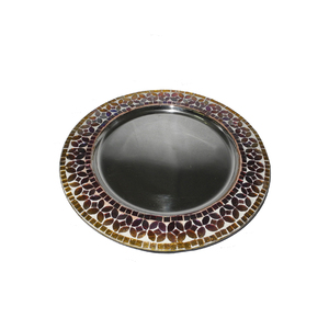 Nuevo Plato de Presentación Hecho a Mano con Diseño Moderno y Borde de Mosaico de Lujo, Plato para Servir de Alta Demanda para Decoración de Mesa de Boda - Product Image 6