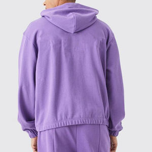 Sweats à capuche surdimensionnés en polaire lourde de haute qualité Logo sérigraphié personnalisé Vêtements d'hiver chauds Sweat à capuche - Product Image 2