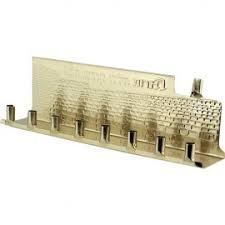 Artistic Brass Menorah <b>Candle</b> Holder Jewish Hanukkah Lamp Decorative <b>Candle</b> Stand Elegant Home Styling - Product Image 3