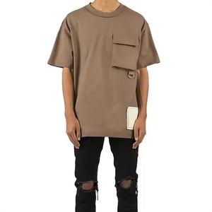 Unisexe 100% coton 240sm qualité de luxe surdimensionné Boxy Fit goutte épaule conception personnalisée col rond qualité supérieure T-Shirt personnalisé - Product Image 1