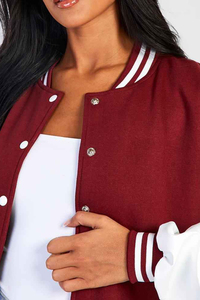 Veste universitaire à carreaux pour femme, tricotée, imperméable, respirante, écologique, longueur normale, manches longues, haute qualité, vente en gros - Product Image 4