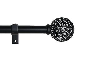 <b>Curtain</b> rod finials in brushed black finished made from strong metal ideal for <b>long</b> lasting elegant <b>curtain</b> rod accents - Product Image 4