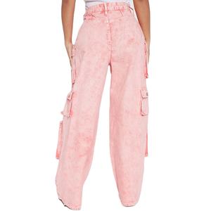 กางเกงคาร์โก้ผู้หญิงทันสมัยและสวมใส่สบายในปริมาณสั่งซื้อขั้นต่ำที่น้อย  กางเกงคาร์โก้ลำลองสไตล์สปอร์ตมีกระเป๋าสำหรับผู้หญิงและกางเกงผู้ชายแบบซักแล้ว - Product Image 6