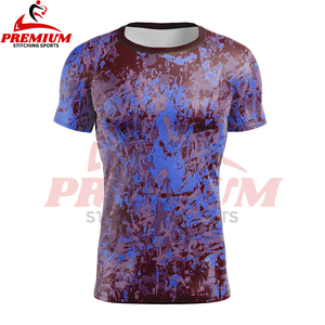 Venta al por mayor de manga corta de compresión Fitness gimnasio camisas personalizadas sublimadas BJJ Rashguard camisas para hombre MMA Rash Guard - Product Image 6