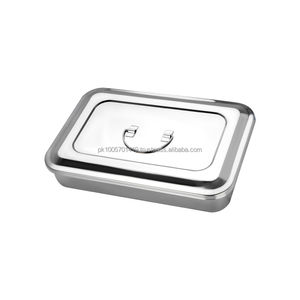 Plateau à instruments manuel en acier chirurgical durable avec couvercle pour instruments d'hôpital - Product Image 5