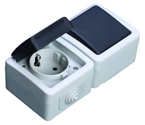 Interruttore e Base Impermeabili IP44 16A 250V (GSC 1200255) - Product Image 1
