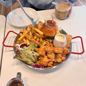 Thương mại thép không gỉ hải sản <span class=keywords><strong>paella</strong></span> <span class=keywords><strong>Pan</strong></span> Snack tấm phục vụ tấm với đôi tay cầm màu đỏ - Product Image 5