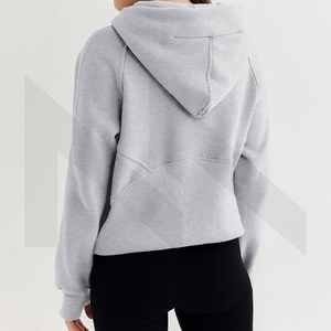 Sweat à capuche pour femmes en coton polaire de haute qualité avec logo personnalisable pour les sweats à capuche de saison d'hiver - Product Image 5