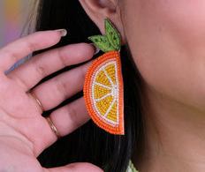 Boucles d'oreilles élégantes en crochet brodé avec des perles colorées, boucles d'oreilles pour femmes, bijoux de fête festifs au meilleur prix, boucles d'oreilles à perles - Product Image 2