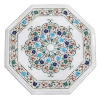 Dessus de table en marbre décoratif de fabrication indienne pour une utilisation intérieure et extérieure élégante disponible au prix d'exportation