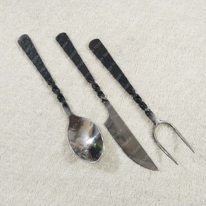 Juego de cubiertos medievales forjados a mano Cubiertos rústicos forjados a mano - Product Image 1