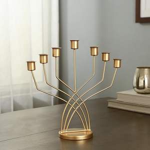Best <b>Sale</b> High Finished Metal Candle Holder Fancy Gold Plated Top Design Candle <b>Light</b> Stand for <b>Christmas</b> Easter Birthday - Product Image 3