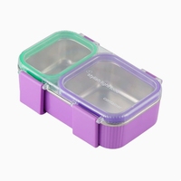 Boîte à lunch de haute qualité en acier inoxydable 304, boîte à lunch portable pour les employés de bureau, avec couvercle pour une fermeture facile