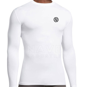 เสื้อคอมเพรสชั่นผู้ชาย น้ำหนักเบา ทรงเข้ารูป สีพื้น คุณภาพสูง สำหรับออกกำลังกาย - Product Image 1