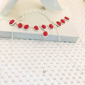 925 Sterling Silver Ladies <b>Red</b> <b>Coral</b> Gemstone <b>Necklaces</b> Luxury <b>Red</b> <b>Coral</b> Gemstone Women 925 Silver <b>Red</b> <b>Coral</b> Gemstone <b>Necklaces</b> - Product Image 2