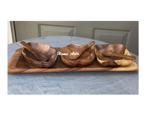 Servidor de fechas de madera hecho a mano Diseño antiguo Servidor de chocolates de forma personalizada al mejor precio en India Servidor de nueces - Product Image 4