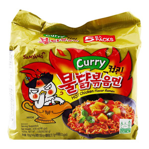 Ramen de pollo caliente Samyang CURRY 5pk 700g Ramen de pollo caliente Samyang Curry 140g - Product Image 4