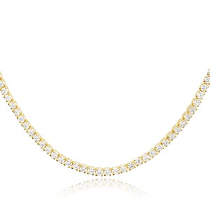 Collar de tenis con circonitas de diseño cuadrado elegante, hecho a mano en Turquía, cadena de eslabones de plata de ley 925, joyería delicada y moderna. - Product Image 5