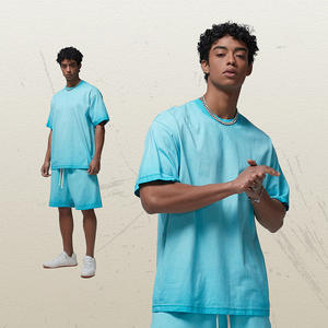 T-shirt unisexe vintage délavé au soleil à manches courtes pour hommes et femmes, logo personnalisé, 100% coton, style décontracté, design vierge, coupe ample - Product Image 5