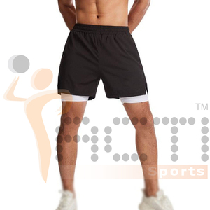 Mens Running <b>Shorts</b> Outdoor Training <b>Shorts</b> Male Jogging Gym Fitness 2 in 1 <b>Shorts</b> With <b>Longer</b> Liner - Product Image 2