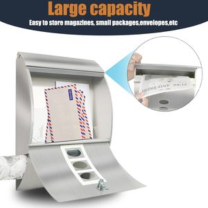 Boîte aux lettres murale personnalisée, meubles de maison, boîte aux lettres durable de grande capacité en acier galvanisé, paquets, serrure Tediton, OEM, ODM - Product Image 6