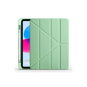 Étui de protection pliable Netzy 2025 pour iPad, en PU gris, avec compartiment pour stylet et support, style mignon - Product Image 3