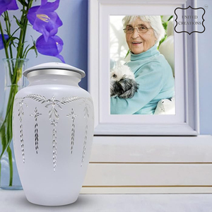 Urna de cremación para adultos de latón macizo estándar clásico, suministros funerarios para cenizas humanas, diseño elegante - Product Image 3