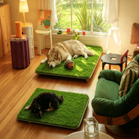 Gazon synthétique de qualité supérieure à drainage rapide, doux au toucher, adapté aux animaux, construction durable, non toxique, inodore, pour zone animale