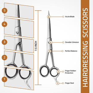 Ciseaux de coiffure Super Cut avec lames tranchantes durables Ciseaux de coiffure de salon de vernis à miroir avec repose-doigt - Product Image 6