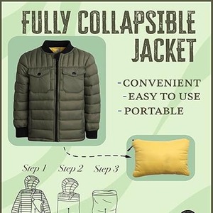 เสื้อแจ็กเก็ตแบบมีซิปรูดขึ้นลงสำหรับผู้ชายเสื้อแจ็กเก็ตกันน้ำกลางแจ้งงานออกแบบได้ตามต้องการสำหรับใส่แข่งล่าสัตว์เสื้อบอมเบอร์โค้ชบับเบิ้ลทำจากชุดกีฬา - Product Image 3