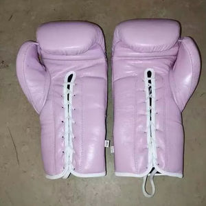 Guantes de Piel con Cordones de Color Rosa Claro, Diseño OEM, Correa de Muñeca Ajustable, Absorben la Humedad, para Boxeo, MMA, Kickboxing, Sanda - Product Image 2