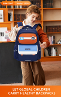 SUN EIGHT Sac à dos d'école primaire de 17 pouces pour filles et garçons, cartable ergonomique imperméable avec pochette à paillettes, modèle 22295-A