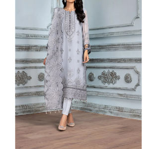 Traje de mujer de 3 uds para ocasión Formal estilo indio paquistaní bordado Boutique boda vestido de fiesta nupcial - Product Image 3