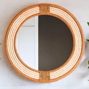 Espejo de Pared con Diseño Moderno, Incrustaciones de Hueso, Patrón Cuadrado, Espejos de Mesa con Incrustaciones de Resina para el Hogar, Producto Hecho a Mano por Blatant Exports - Product Image 1