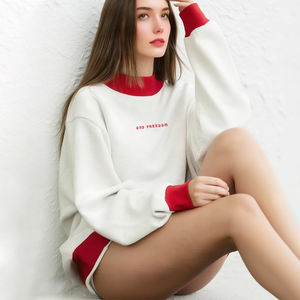 Pull en maille à col montant surdimensionné pour femme personnalisé 2025, manches longues, haut d'hiver, écologique, séchage rapide, doux, confortable, sweat-shirt à capuche - Product Image 2
