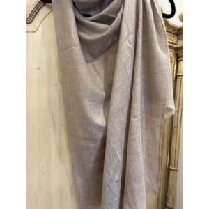 Bufanda de Pashmina Tejida a Mano, Suave, Color Taupe Natural, Estilo Largo - Product Image 2