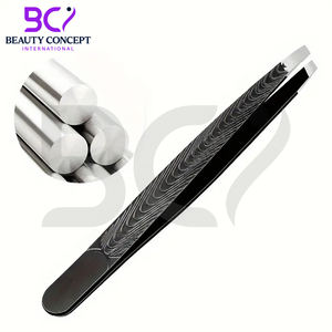 Pinzas para Cejas de Acero Inoxidable Duradero de Color Negro con Punta Inclinada, Estilo Clásico, Nuevas y Modernas, Multiusos para un Depilado Perfecto - Product Image 4