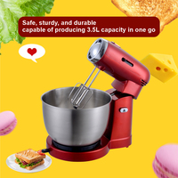 Ventes chaudes 3.5L mélangeur de nourriture électrique ménage cuisine pâte gâteau mélangeur avec acier inoxydable 304 bol boîtier en plastique
